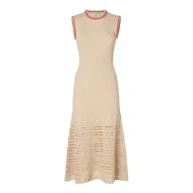 Fendi Fitted sleeveless midi dress with skirt slightly flared at | Thumbnail 1 Fendi Fitted sleeveless midi dress with skirt slightly flared at | Thumbnail 1