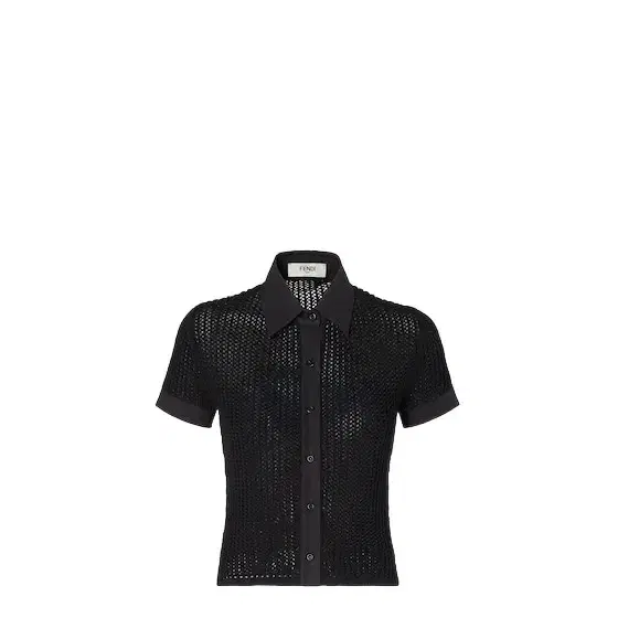 Fendi Short-sleeved, slim-fit, military-inspired shirt