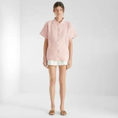 Fendi Short-sleeved, straight-cut knit polo shirt | Thumbnail 4