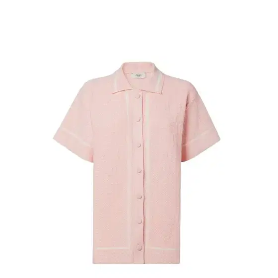 Fendi Short-sleeved, straight-cut knit polo shirt