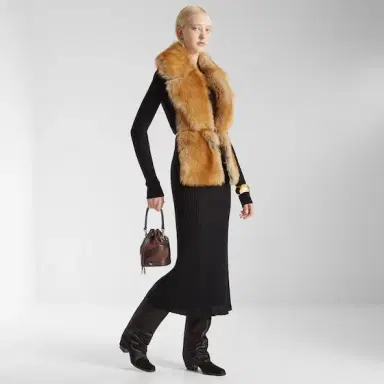 Fendi Fitted midi dress inspired by an archive sketch by Karl | Thumbnail 4