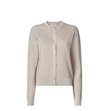 Fendi Long-sleeved crew-neck cardigan | Thumbnail 1 Fendi Long-sleeved crew-neck cardigan | Thumbnail 1