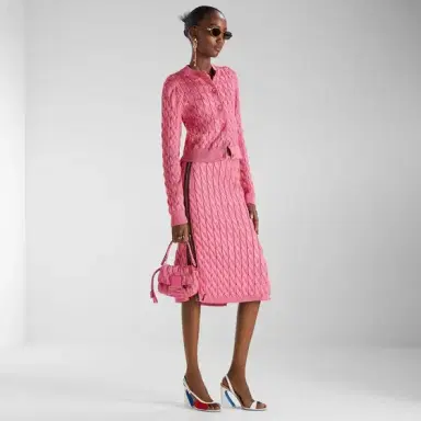 Fendi Straight-cut midi skirt featuring long, contrasting zips | Thumbnail 4