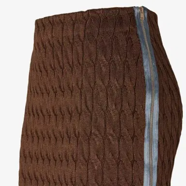 Fendi Straight-cut midi skirt featuring long, contrasting zips | Thumbnail 3 Fendi Straight-cut midi skirt featuring long, contrasting zips | Thumbnail 3