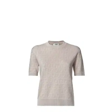 Fendi Fitted short-sleeved crew-neck jumper | Thumbnail 1