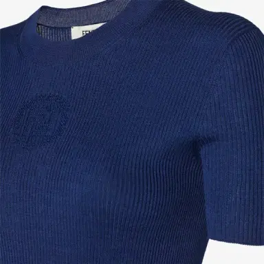 Fendi Close-fitting jumper with crew neck and short sleeves | Thumbnail 3