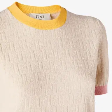 Fendi Regular fit jumper with crew neck and short sleeves | Thumbnail 3