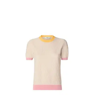 Fendi Regular fit jumper with crew neck and short sleeves | Thumbnail 1