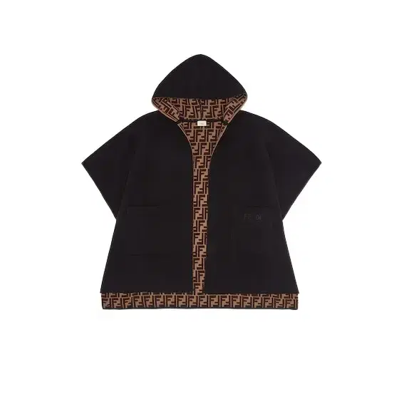 Fendi Wool and cashmere knit reversible junior cape