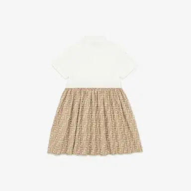 Fendi Junior dress with white poplin top and dainty buttons | Thumbnail 2