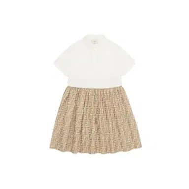 Fendi Junior dress with white poplin top and dainty buttons | Thumbnail 1