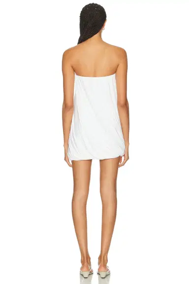 Norma Kamali Strapless Twist Mini Dress | Thumbnail 3