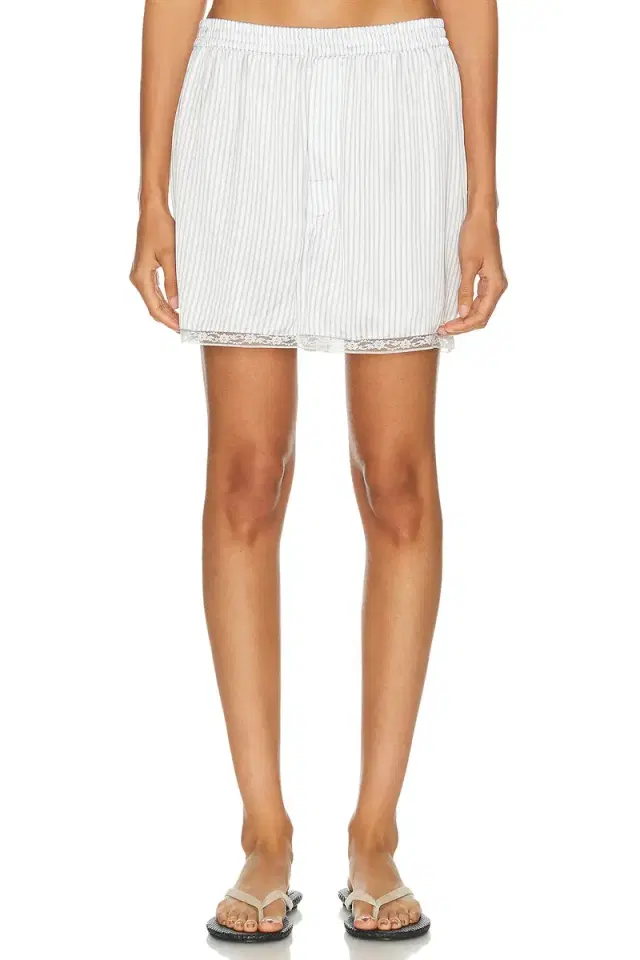 SKIMS Woven Shine Sleep Lace Boxer Short