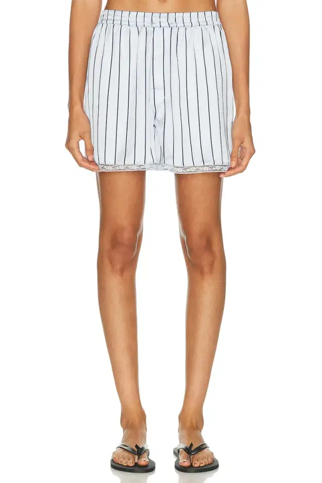 SKIMS Woven Shine Sleep Lace Boxer Short