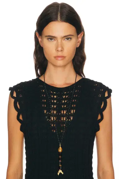CHAN LUU Beaded Fish Pendant Necklace | Thumbnail 2