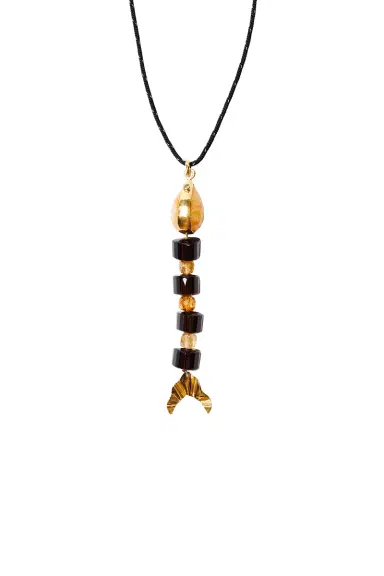 CHAN LUU Beaded Fish Pendant Necklace | Thumbnail 3