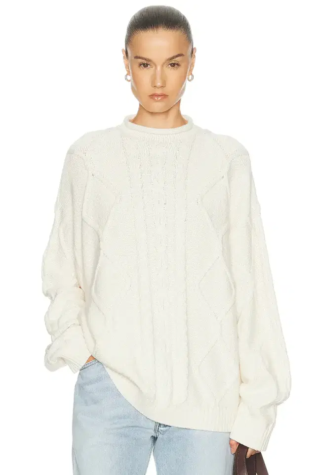 Amberlyn Roll Neck Cable Sweater