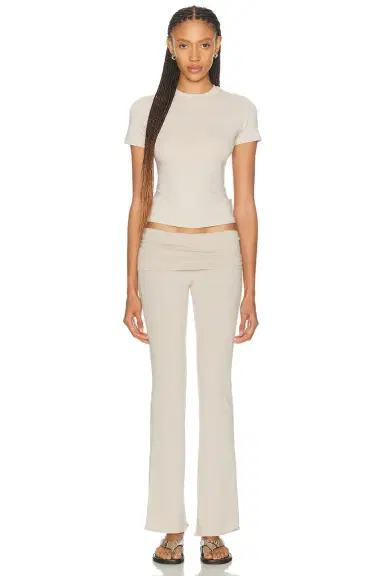SKIMS Cotton Jersey Foldover Pant | Thumbnail 5