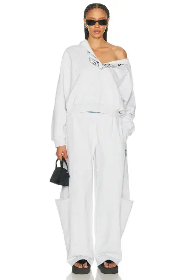 Alexander Wang Prestyled Slashed Hoodie | Thumbnail 4