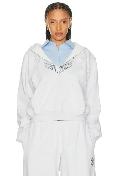 Alexander Wang Prestyled Slashed Hoodie | Thumbnail 1