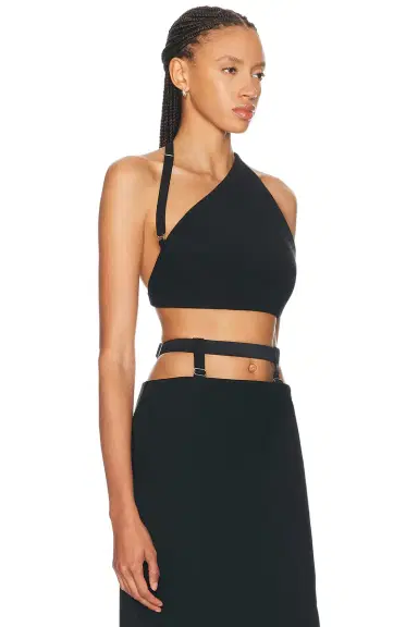 Mugler One Shoulder Crop Top | Thumbnail 2