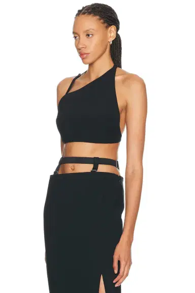 Mugler One Shoulder Crop Top | Thumbnail 3