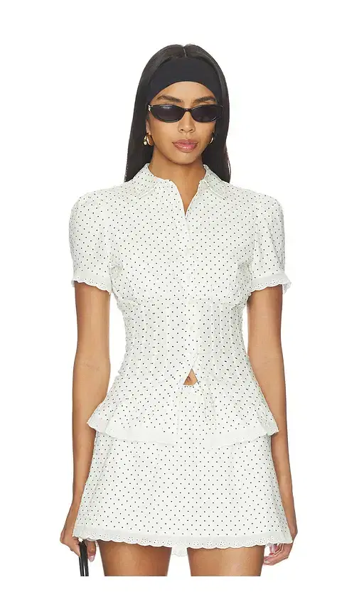 Cinched Button Up Top