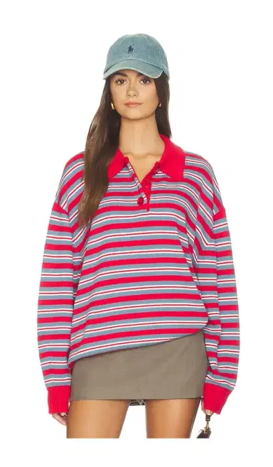 WeWoreWhat Henley Pull Over Sweatshirt | Thumbnail 1 WeWoreWhat Henley Pull Over Sweatshirt | Thumbnail 1