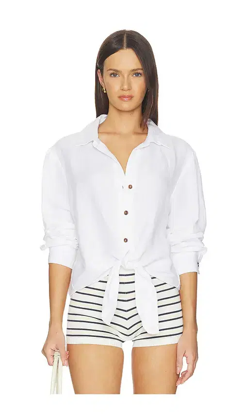 Sanctuary More Love Linen Tie Top