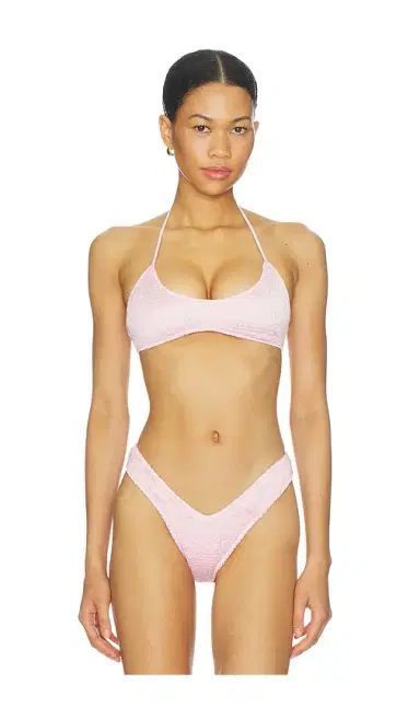 Skims Satin Swim Smocked Scoop Bikini Top | Thumbnail 1 Skims Satin Swim Smocked Scoop Bikini Top | Thumbnail 1
