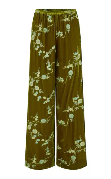 Harris Tapper Exclusive Irving Silk-Blend Embroidered Velvet Trousers | Thumbnail 8