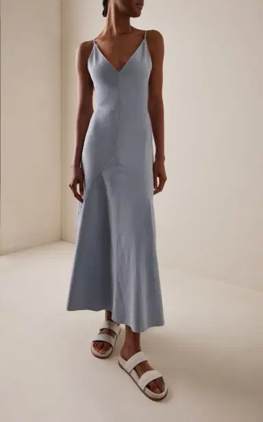 Gabriela Hearst Brigita Suede Midi Dress | Thumbnail 2