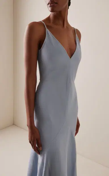 Gabriela Hearst Brigita Suede Midi Dress | Thumbnail 3