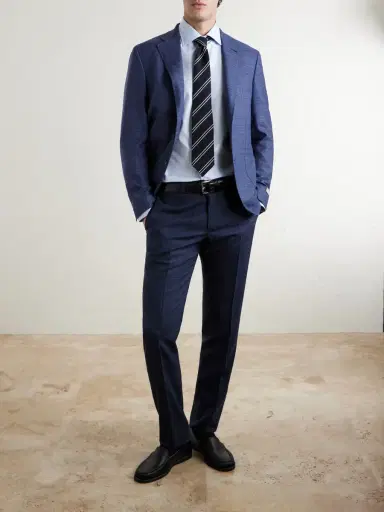 Canali Herringbone Cotton Shirt - Men | Thumbnail 2