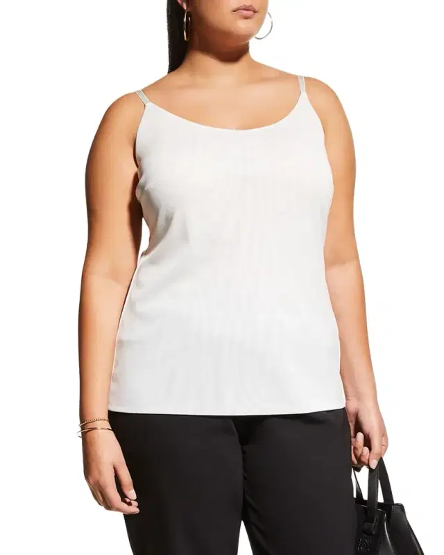 Lafayette 148 New York Plus Size Jersey Camisole W/ Adjustable Straps