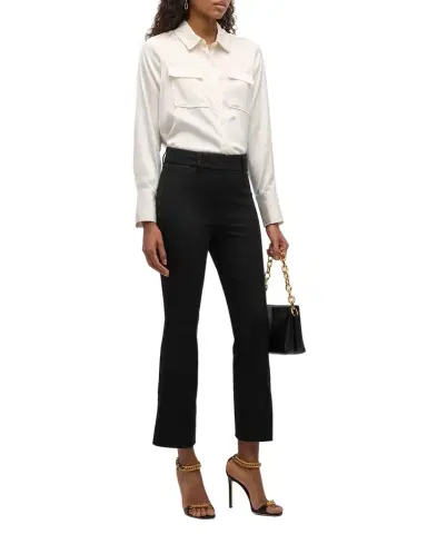 DEREK LAM 10 CROSBY Stretch-Cotton Cropped Flare Trousers | Thumbnail 1 DEREK LAM 10 CROSBY Stretch-Cotton Cropped Flare Trousers | Thumbnail 1