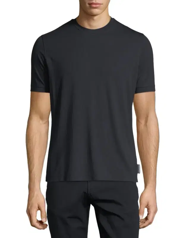 Basic Short-Sleeve Solid Crewneck T-Shirt