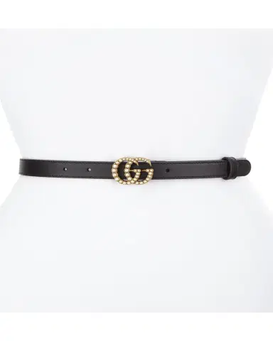Gucci Leather Belt w/ Double G Buckle | Thumbnail 2