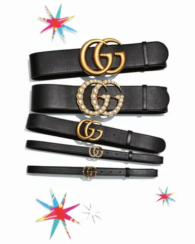 Gucci Leather Belt w/ Double G Buckle | Thumbnail 1