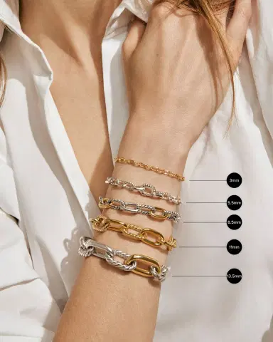 David Yurman DY Madison Chain Bracelet in Silver, 8.5mm | Thumbnail 3