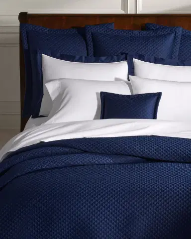 Ralph Lauren Home Quilted Sateen Argyle European Sham | Thumbnail 1 Ralph Lauren Home Quilted Sateen Argyle European Sham | Thumbnail 1