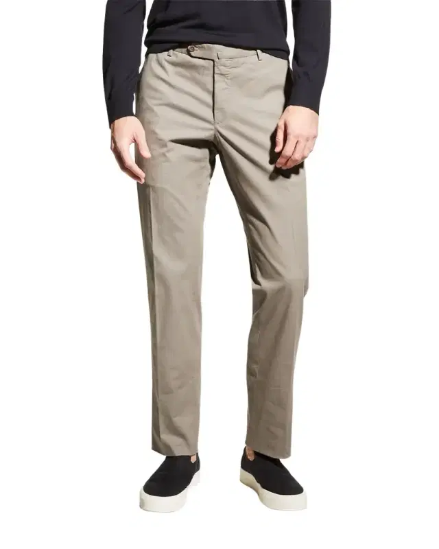 Incotex Men 's Scoll Cotton-Silk Trousers