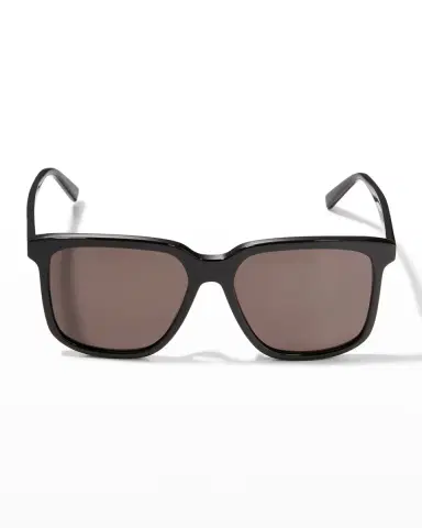 Saint Laurent Men 's Oversized Square Acetate Sunglasses | Thumbnail 2 Saint Laurent Men 's Oversized Square Acetate Sunglasses | Thumbnail 2
