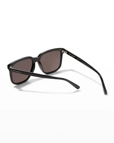 Saint Laurent Men 's Oversized Square Acetate Sunglasses | Thumbnail 1 Saint Laurent Men 's Oversized Square Acetate Sunglasses | Thumbnail 1