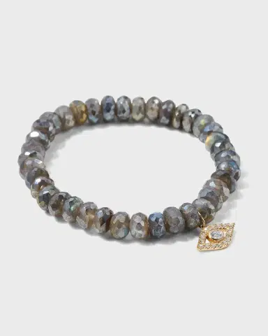 Sydney Evan Mystic Labradorite and Diamond Evil Eye Bracelet | Thumbnail 2
