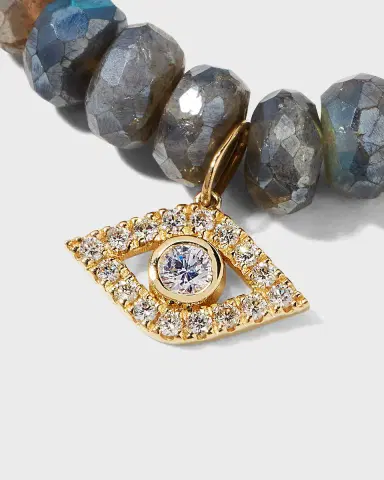 Sydney Evan Mystic Labradorite and Diamond Evil Eye Bracelet | Thumbnail 3