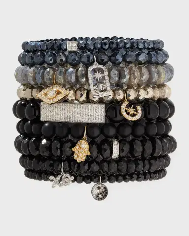 Sydney Evan Mystic Labradorite and Diamond Evil Eye Bracelet | Thumbnail 4