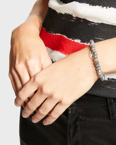 Sydney Evan Mystic Labradorite and Diamond Evil Eye Bracelet | Thumbnail 1
