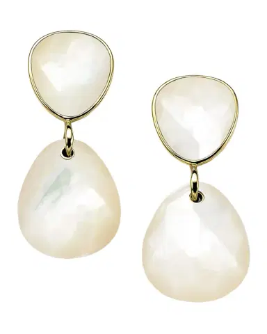 Ippolita Double Wedge Pebble Earrings in 18K Gold | Thumbnail 1