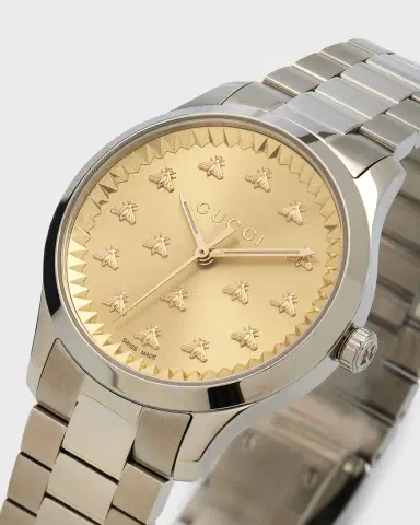 Gucci 32mm G-Timeless Bracelet Watch With Bees | Thumbnail 2